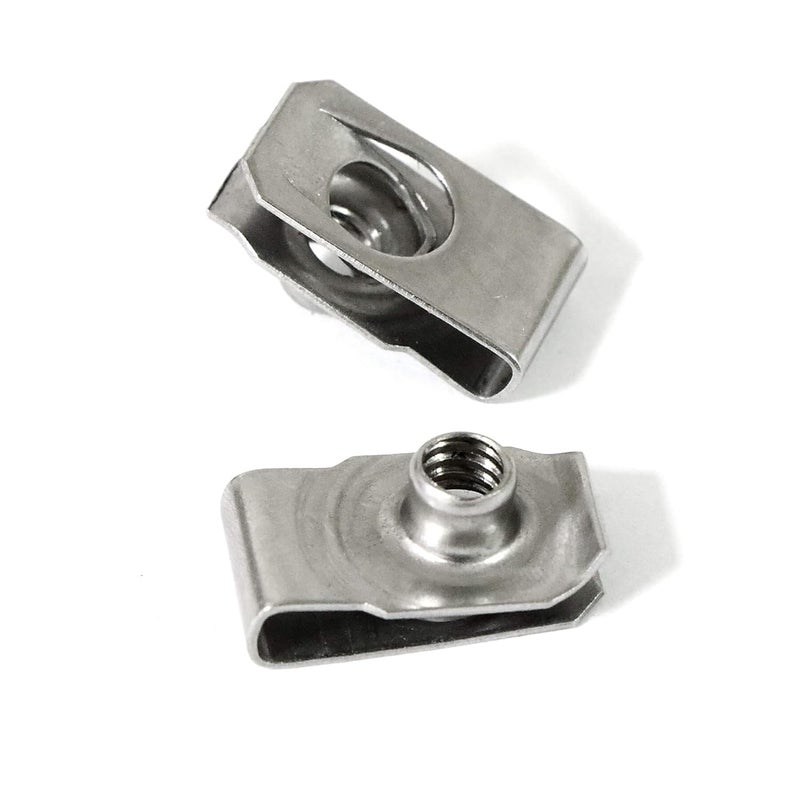 Evecad Store 40 Packs 1/4" - 20 Stainless Steel Regular Extruded U Nuts, U Style Clip-on Nut, U Type Nut, U-nut, U-Type Fasteners - Image 5